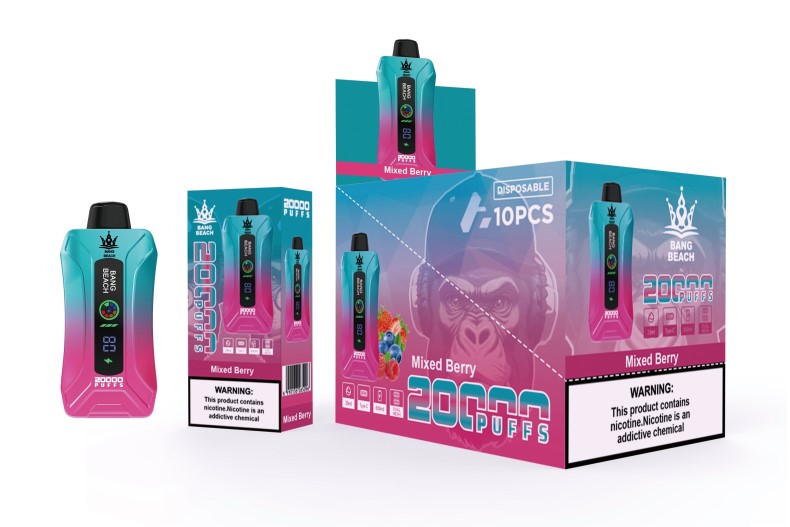 Bang Box Vapes - Bang Beach Έξυπνη οθόνη ατμού 20000 ρουφηξιών ανάμεικτο μούρο ZB045