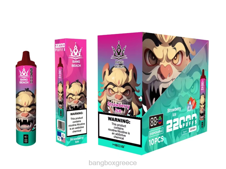 Bang Box Αθήνα - Bang Beach Έξυπνη οθόνη 22000 ρουφηξιών πάγος φράουλας ZB0420