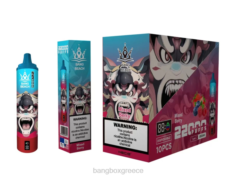 Bang Box Θεσσαλονικη - Bang Beach Έξυπνη οθόνη 22000 ρουφηξιών ανάμεικτο μούρο ZB0421