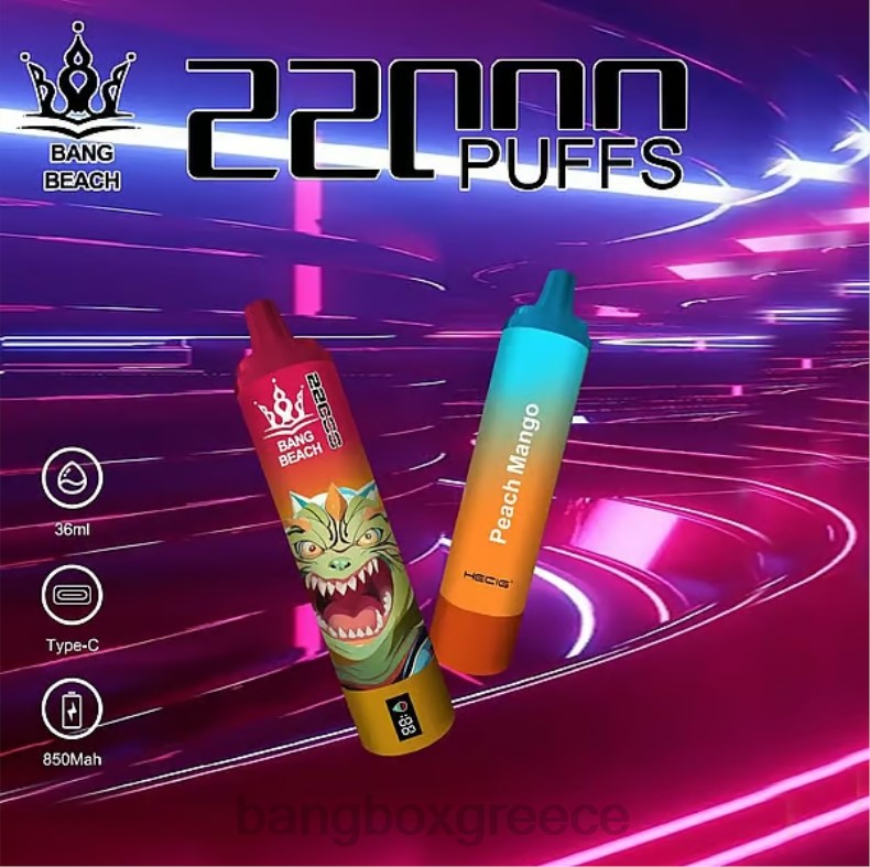 Bang Box Price - Bang Beach Έξυπνη οθόνη 22000 ρουφηξιών ροδάκινο μάνγκο ZB0424