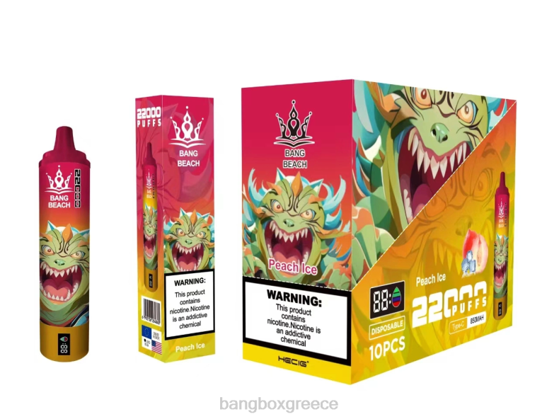 Bang Box Vape - Bang Beach Έξυπνη οθόνη 22000 ρουφηξιών πάγος ροδάκινου ZB0416