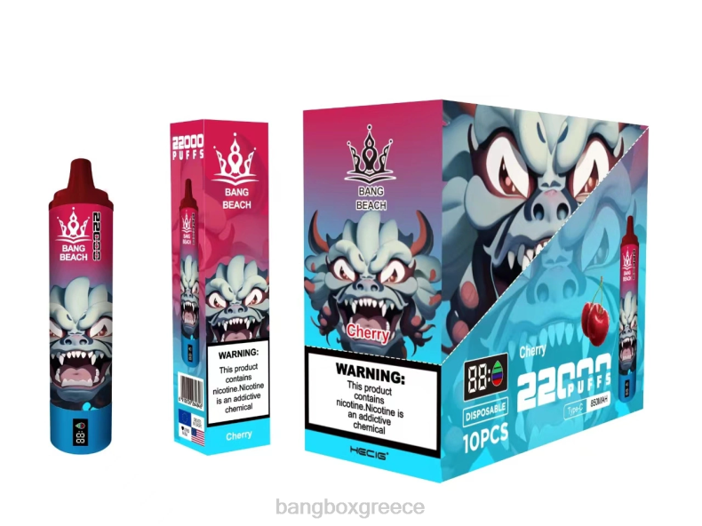Bang Box Vapes - Bang Beach Έξυπνη οθόνη 22000 ρουφηξιών κεράσι ZB0417