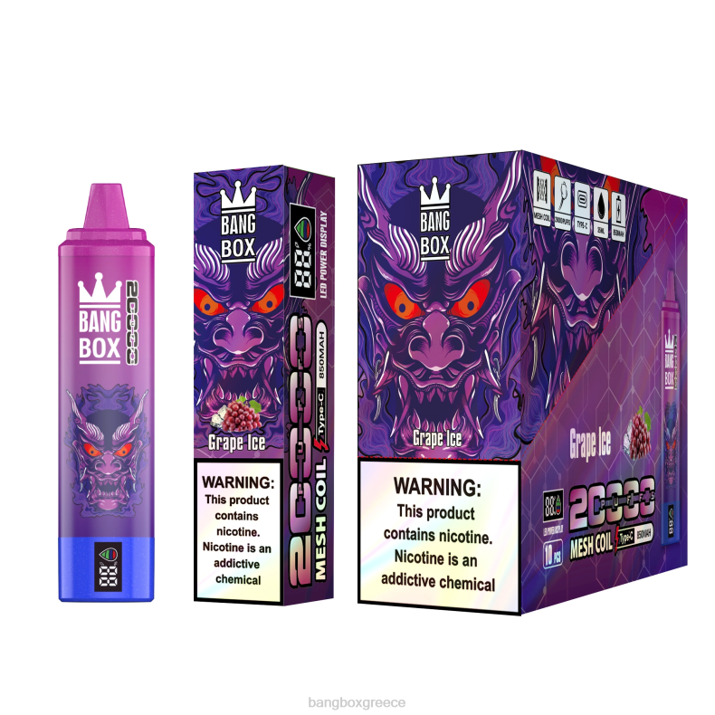 Bang Box Greece - Bang Box Έξυπνη οθόνη 20000 ρουφηξιών πάγος σταφυλιού ZB0461