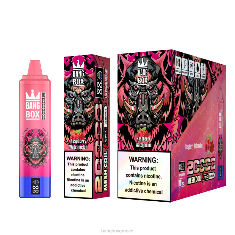 Bang Box Vapes - Bang Box Έξυπνη οθόνη 20000 ρουφηξιών βατόμουρο καρπούζι ZB0453