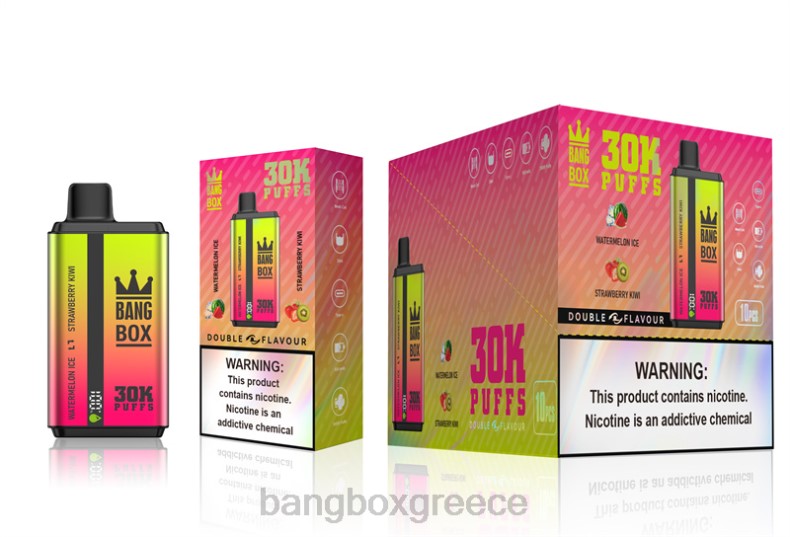 Bang Box Αθήνα - Bang Box 30000 ρουφηξιές διπλές γεύσεις πάγος καρπούζι & ακτινίδιο φράουλα ZB0462