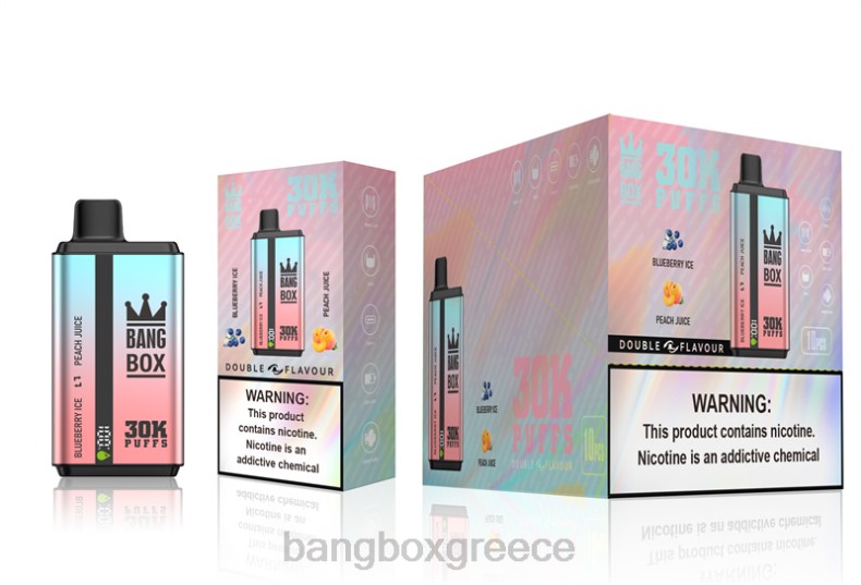Bang Box Θεσσαλονικη - Bang Box 30000 ρουφηξιές διπλές γεύσεις πάγο βατόμουρου & χυμό ροδάκινου ZB0463