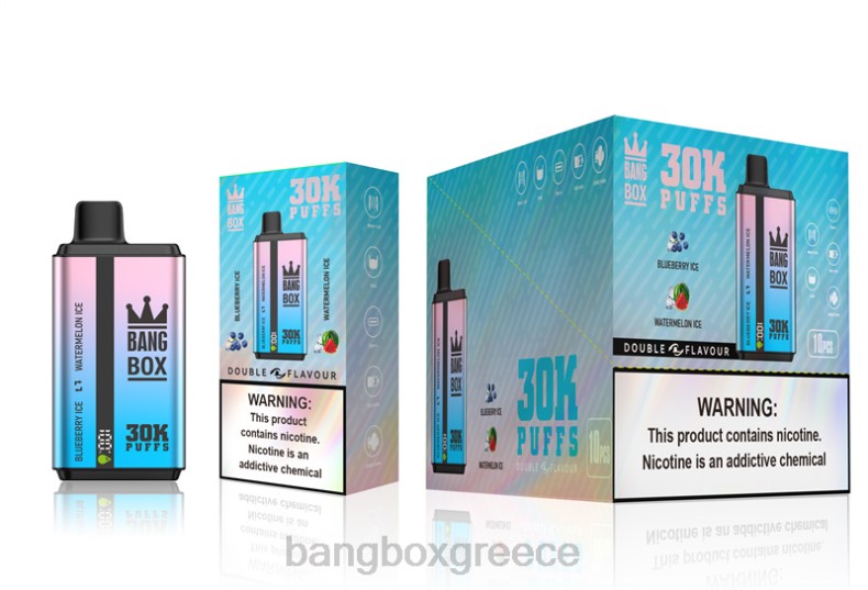Bang Box Θεσσαλονικη - Bang Box 30000 ρουφηξιές διπλές γεύσεις πάγος βατόμουρου & πάγος καρπούζι ZB0469