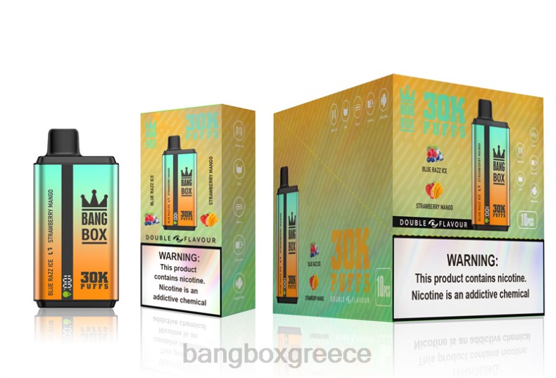 Bang Box Greece - Bang Box 30000 ρουφηξιές διπλές γεύσεις μπλε πάγος razz & μάνγκο φράουλα ZB0473