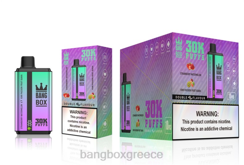 Bang Box Vape - Bang Box 30000 ρουφηξιές διπλές γεύσεις φράουλα καρπούζι & ακτινίδιο γκουάβα πάθους ZB0470