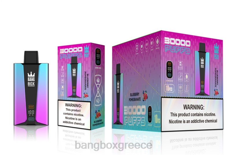 Bang Box Αθήνα - Bang Box Έξυπνη οθόνη 30000 ρουφηξιών μύρτιλο pomgerante ZB0480