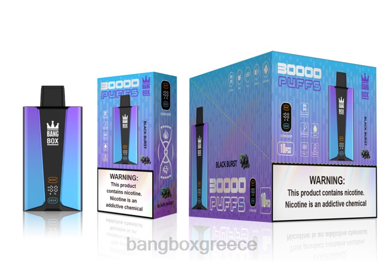 Bang Box Vapes - Bang Box Έξυπνη οθόνη 30000 ρουφηξιών μαύρη έκρηξη ZB0477