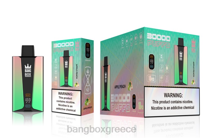 Bang Box Vapes - Bang Box Έξυπνη οθόνη 30000 ρουφηξιών μήλο ροδάκινο ZB0483